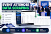 scrape event attendee data from networking apps or site