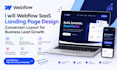webflow saas landing page design conversion layout for business lead growth