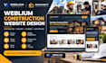 design weblium construction website builder plumber electrician roofing services
