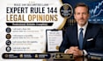 draft a rule 144 opinion letter for restricted stock