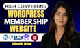 develop membership website, subscription website lms website