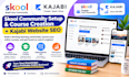 setup skool elearning online community, skool course creation, kajabi wesite SEO