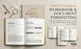 design canva worksheet, workbook and document formatting