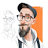 draw a cartoon digital illustration