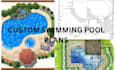 design a swimming pool plan and custom pool layout backyard and site plan