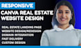 design editable canva real estate website landing page design elementor