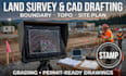 create boundary topo site plan grading and permit ready survey drawings