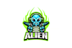 design a powerful alien character logo
