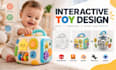 interactive toy design, baby activity toy cad, developmental toy, 3d model