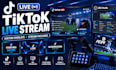 design a custom tiktok live stream overlay and stream package