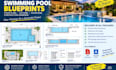 create swimming pool blueprints, floor plans, sections, and elevations