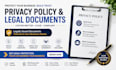 draft privacy policy, terms and conditions, gdpr legal documents