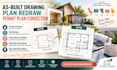 design as built drawing, plan redraw, correction for permit plan, ca,co,nv,or,ga