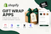 setup shopify gift wrap apps for black friday cyber monday sales