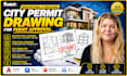 create city permit plans, architectural blueprints, construction drawings, adu