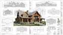 do construction drawing, timber frame, wood frame and rendering