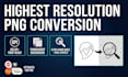 convert vector and typography to clean high res png