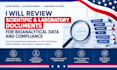 review scientific and laboratory documents for bioanalytical data and compliance