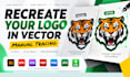 recreate your logo in vector with manual tracing