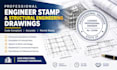 provide a professional engineer stamp and structural engineering drawings