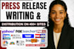 press release writing and editing