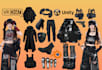 custom vrchat outfit vrchat clothing, accessories, props, weapon for your avatar