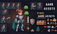 create 2d pixel art game assets rpg sprites rectro graphics and top down maps