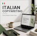 write engaging italian copywriting and social media content