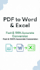 convert pdf to editable word and excel file