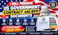 prepare US governmet contract and rfp documents