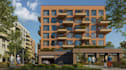 restyle 3d mixed use development,urban park design,urban housing concept render