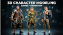 create a game ready 3d character model for games and animation