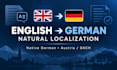 localize english content into natural german