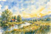 paint landscape watercolor painting