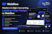 design crisp landing page for your webflow website