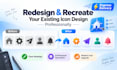redesign and recreate your existing icon design professionally