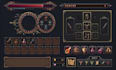 design pixel art game UI, hud, buttons, icons and backgrounds