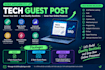 your guest post on high authority technology website