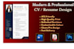 create a professional  modern CV and resume design