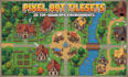 create 2d top down pixel art tileset tilemap rpg game map pixel art background