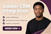 setup jobber CRM workflows quotes jobs invoices and integrate with gohighlevel