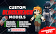 create custom minecraft blockbench 3d models and animations