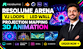 create resolume arena vj loops led wall projection mapping 3d animation