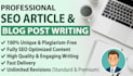 do SEO article writing and blog post writing