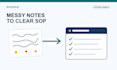 turn your process notes into a clear sop and staff checklist