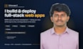 build your custom web application as a full stack developer