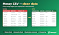 clean and normalize your business CSV for import