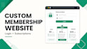 build a custom membership website with secure login and subscription bill