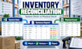 reconcile inventory stock and create an excel variance report