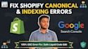 fix shopify canonical tags duplicate urls and search console index errors